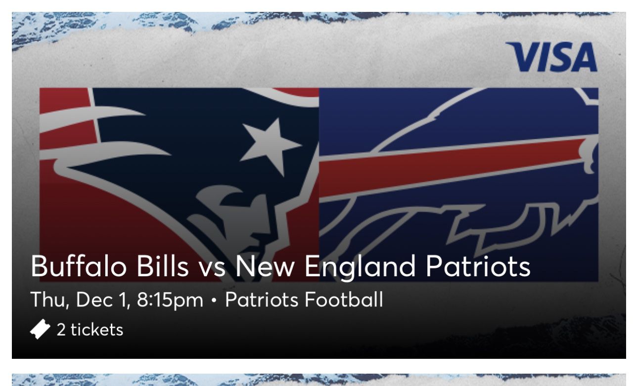 2 New England Patriots Versus Buffalo Bills