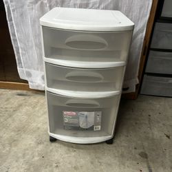 3 Plastic Drawer Cart On Wheels -Reduced 