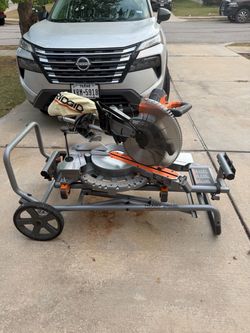 RIDGID Miter Saw with Rolling Stand