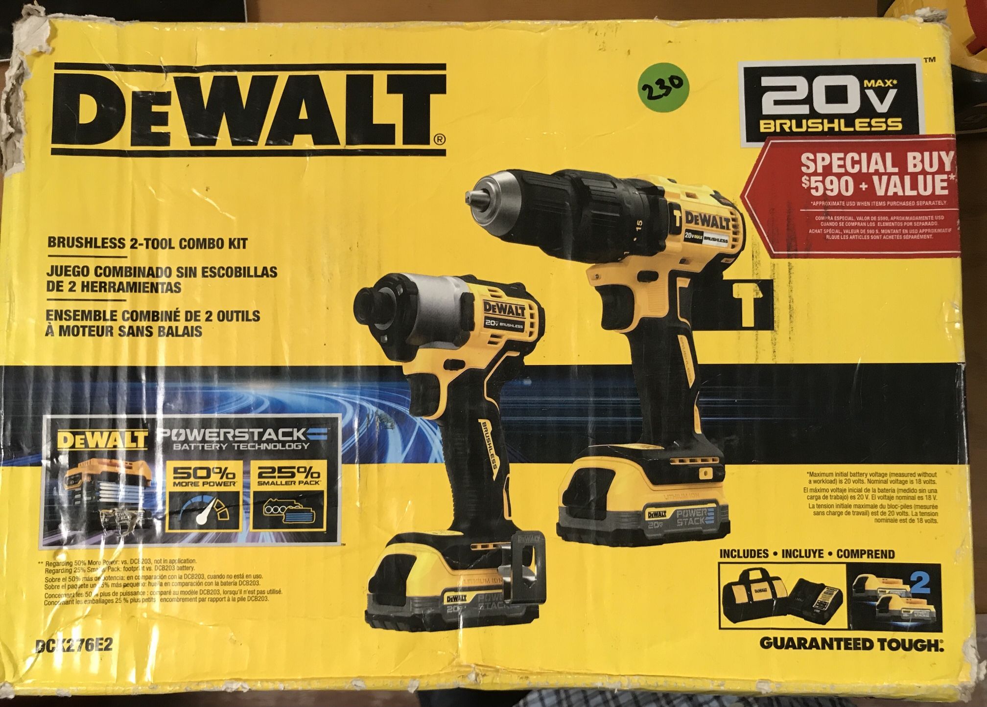 DeWalt DCK276E2 Brushless 2- Tool Combo Kit