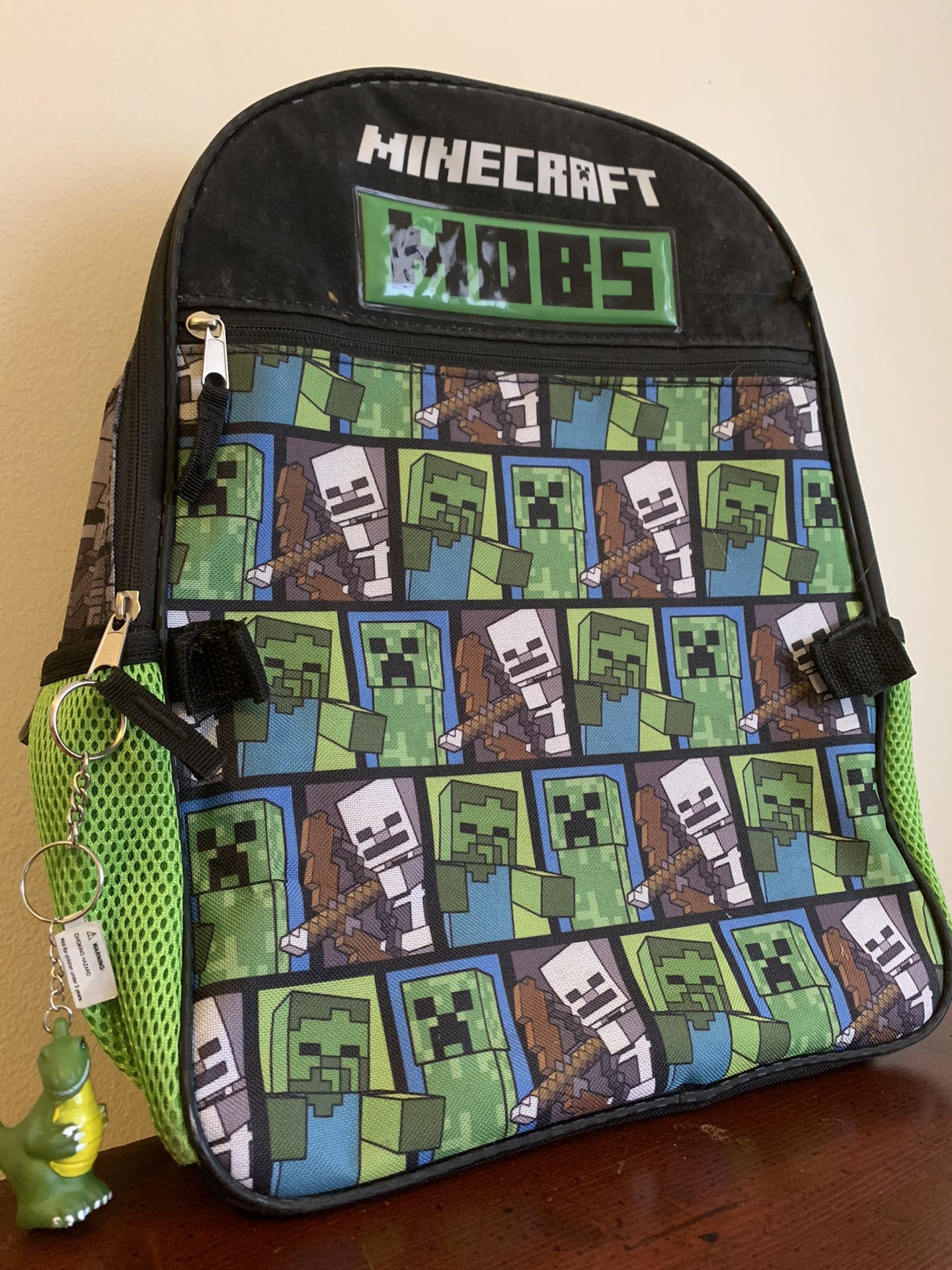 Minecraft MOBS Creeper Kids Backpack For Girls And Boys! Clean, Like New
