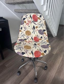 Upholstered Office Chair with Chrome Base