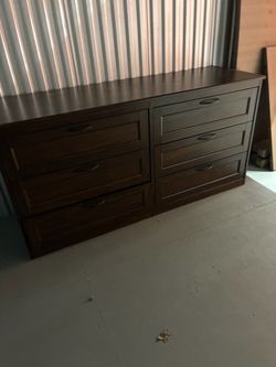 Brown ikea bedroom dresser