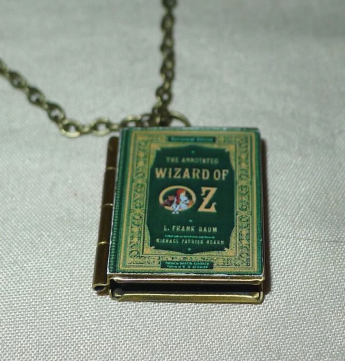 Bronze Wizard of Oz Book Locket