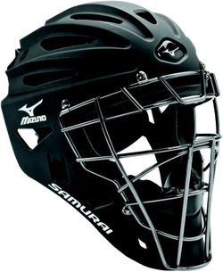 Mizuno Samurai Catcher's Helmet MODEL: MSCH 200 SIZE: ADULT 7" - 7 5/8" BLACK MATTE FINISH