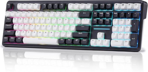 K745 PRO Wireless Gasket RGB Gaming Keyboard, 108 Keys Mechanical Keyboard