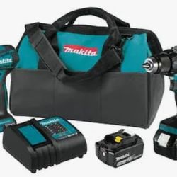 Makita (4pieces )18vtBrushless Impact & Drill Set W/Battery/Quick Charge