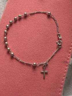 925 silver rosary bracelet