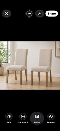 Set of 2 Upholstered Dining Chairs