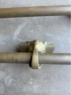 Vintage Elephant Bar Foot-rail Brass