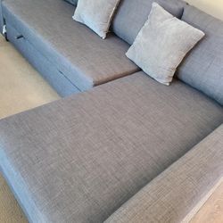 Ikea Friheten Sectional Sleeper With Pull Out Queen Sized Futon And Storage Chaise
