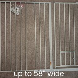 Extra-wide tall Carlson pet dog baby gate with door