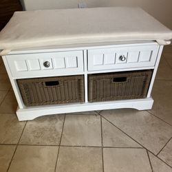 Storage Bench With Seat Cushion