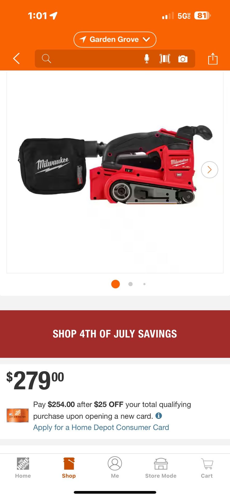 Milwaukee M18 FUEL 18-Volt Lithium-lon Cordless Belt Sander (Tool-Only)