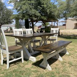 Handmade Dining Table Sits 6 