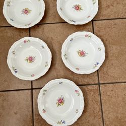 Vintage Winterling Bavaria Germany Fine China Floral Plates 7.5 Inch