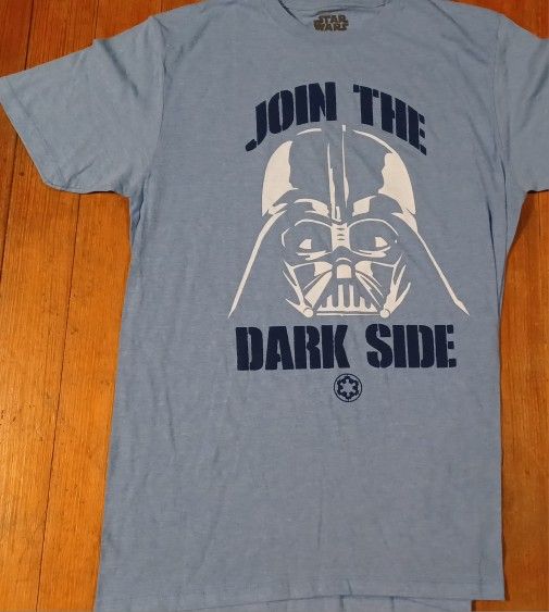 Star Wars Join The Dark Side Men's Size Large Blue Darth Vader
