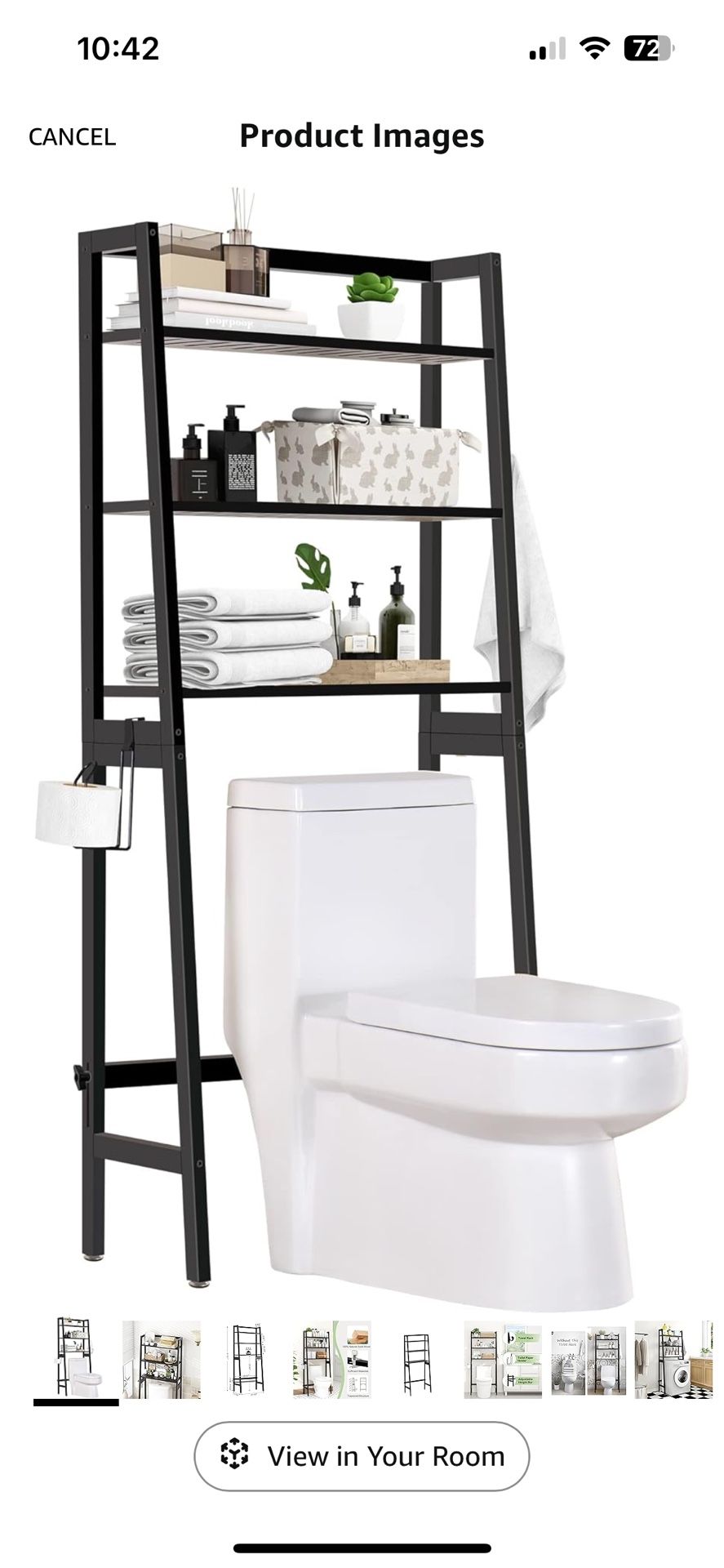 MallKing Over The New Toilet Storage, Wooden 3-Tier (Pick Up Only Pls)