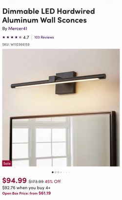 Picture light modern black