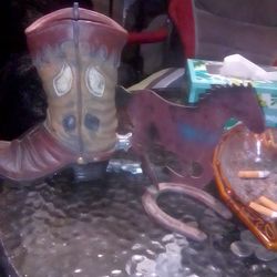 Boot And Old Horse Decor 