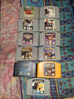N64 Game Lot - 11 Nintendo 64 Games (WWF No Mercy, Gauntlet Legends, Tony Hawk 2)