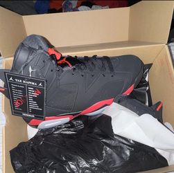 Jordan Air Jordan 6 Men’s High Top Basketball Sneakers Black/Red/Gray NIB