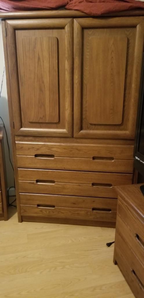 Dresser with mirror, Arm-wore with drawers, night stand