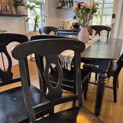 Dinning Table With Chairs (solid Wood)