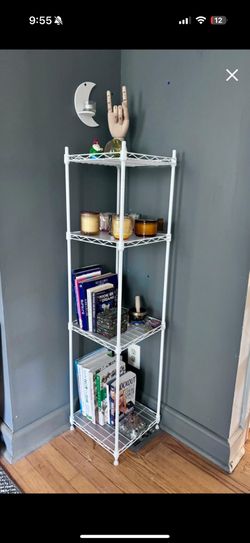 4-Tier Wire Storage Shelves – White