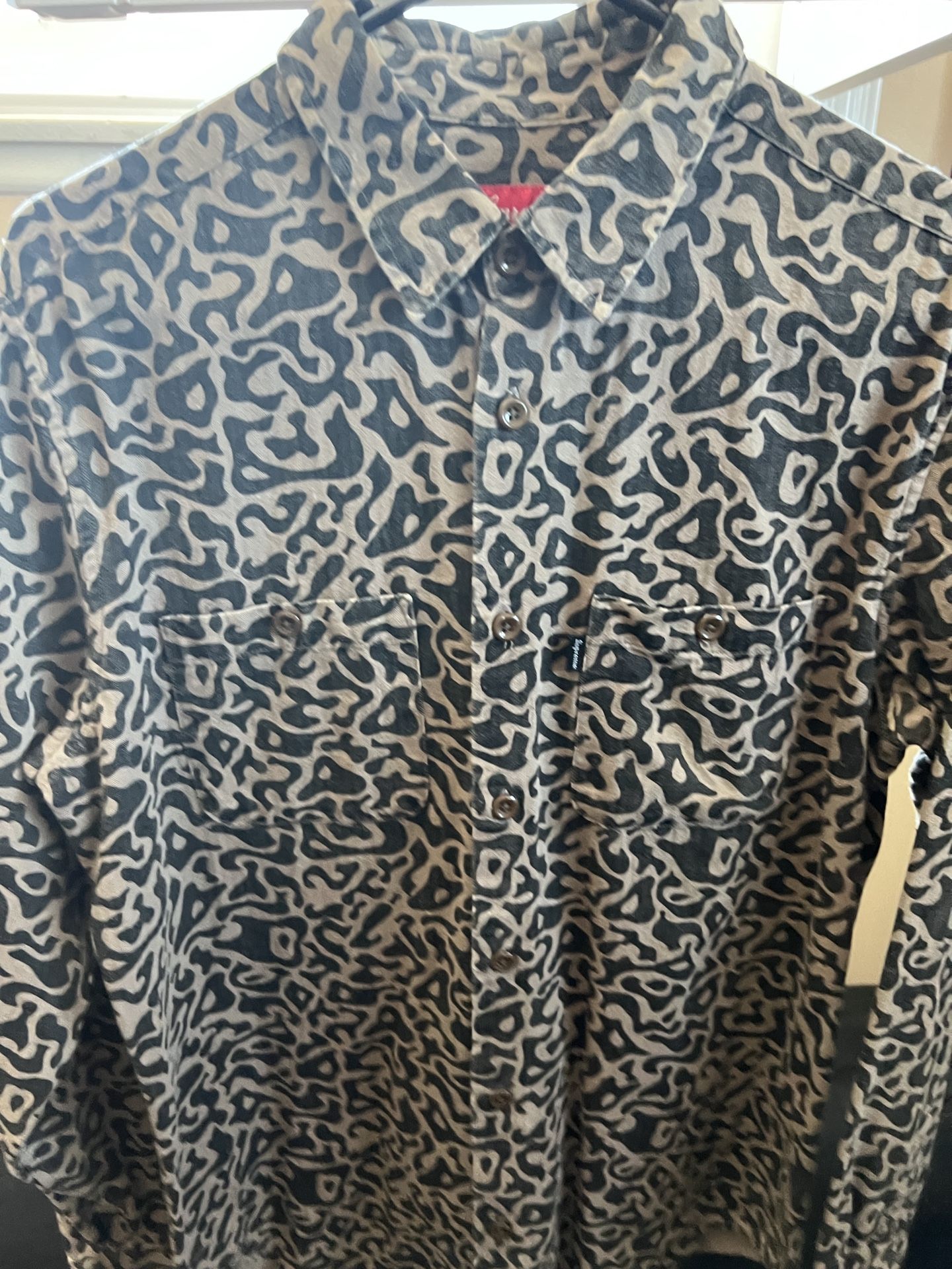 SUPREME NY BUTTON UP LEOPARD 