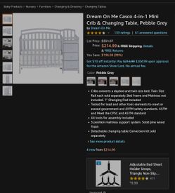 Cribs changing tables playpens portable beds bassinets .. Follow me I have deals