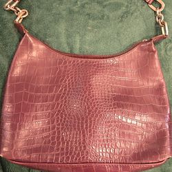 Avenue Purse Bag Maroon Chain Inner Pocket Handbag
