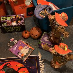 ! Halloween decor, need last minute pumpkins scarecrows cute candy boxes Halloween scary mask and pumpkins? I got you