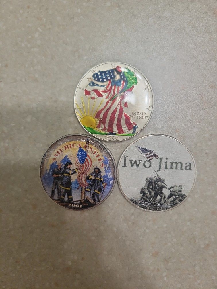 Colorized American Silver Eagles. $48 Each