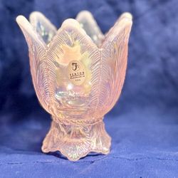 Fenton Glass Candle Holder