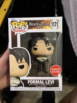 Funko Pop Attack on Titan Formal Levi Game Stop Exclusive