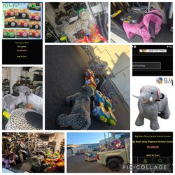 Plush and Cyglo ride on amusement scooters for small business