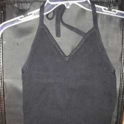 Black Sweater Halter -Blue Asphalt Brand 