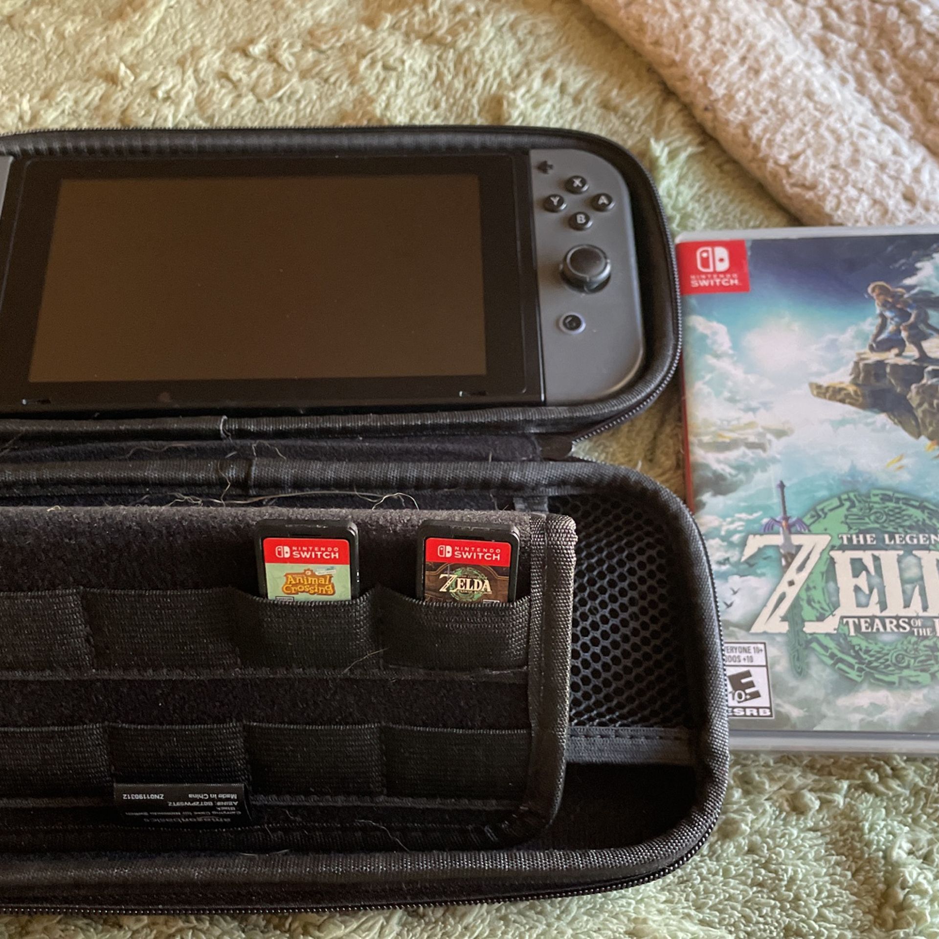 Nintendo switch With Travel Case & Tears Of The Kingdom
