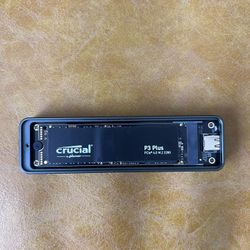 Crucial P3 Plus 2TB Nvme SSD Drive + USB 3.2 Gen 2(20gbps) M.2 Enclosure