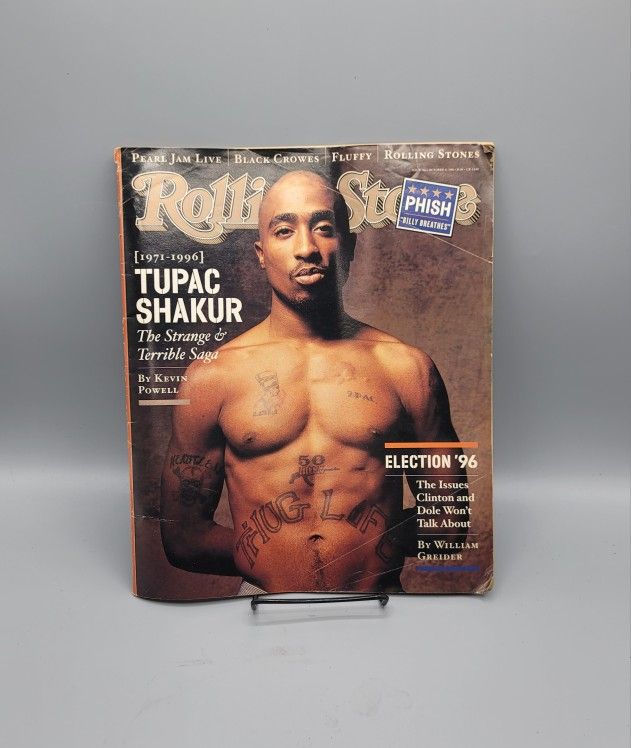 Rolling Stone Magazine 1996 Tupac Shakur Cover, Rare Vintage Collectible