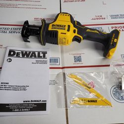 New Dewalt 20V Compact Reciprocating Saw DCS369 Brushless Tool