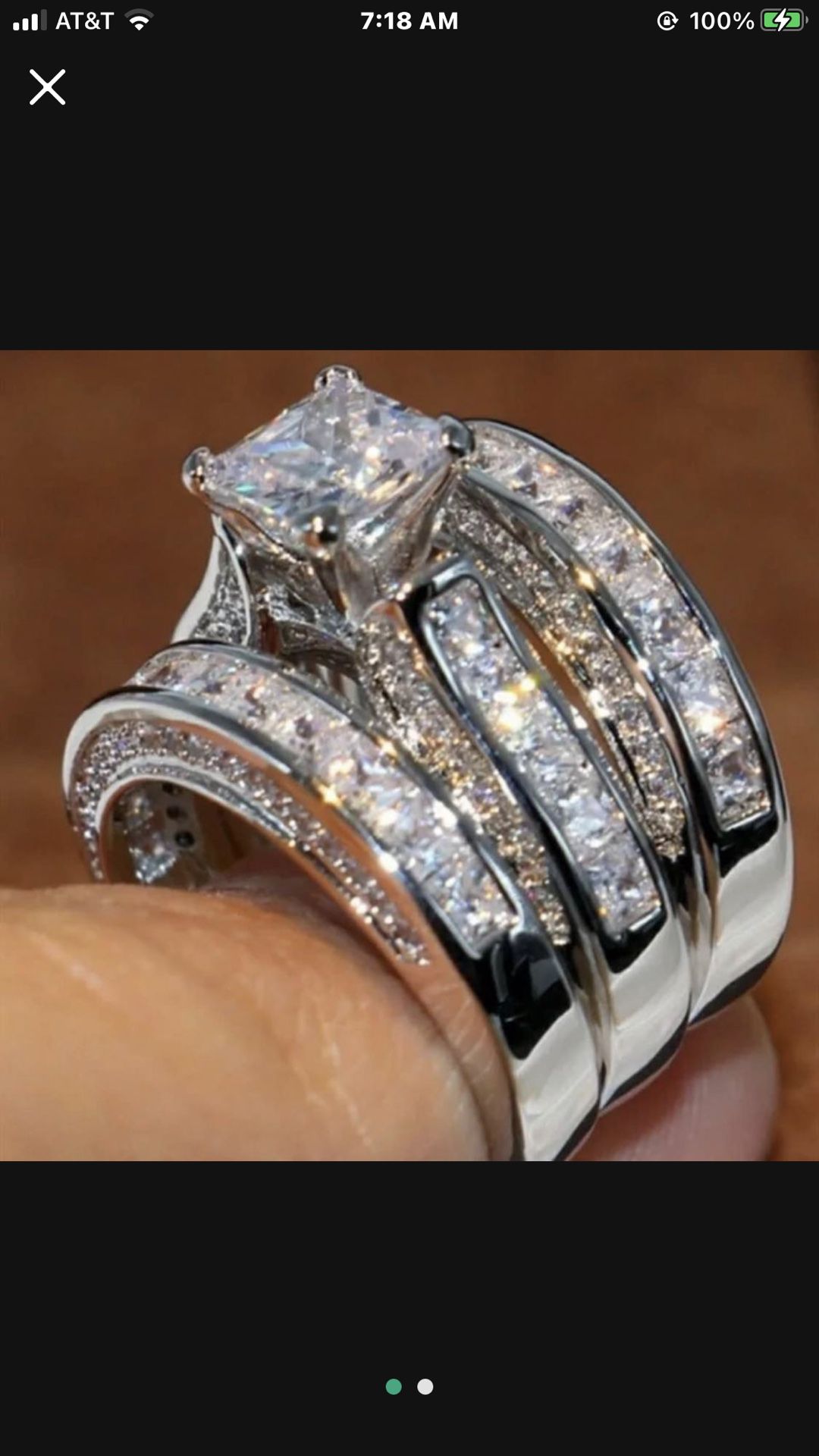 *SALE” 3 PC Created White Sapphire Wedding Rings  5-12 *See My Other 800 Items*