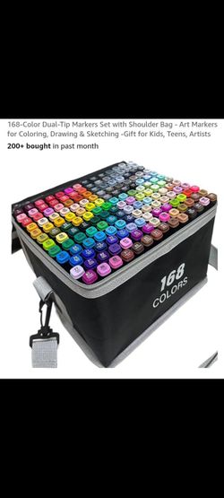 IMAGLINTS 168 Piece Dual-Tip Art Marker Set ( Brand New, In Box ) For $30