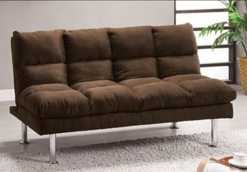 Brand New Brown Futon Sofa Sleeper