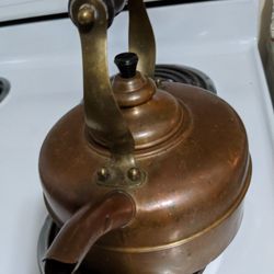 Vintage "Simplex" Patent Solid Copper Kettle Made in England