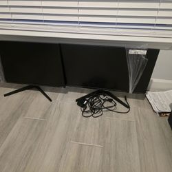 PAIR OF 27" SAMSUNG MONITORS