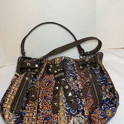 Kathy Van Zeeland Lg Earth tone Hobo Style Shoulder Bag, Beautiful Design, Clean.