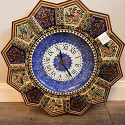 Wall Clock - Antique Handmade Khatam Wall Clock