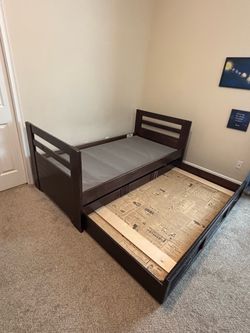 Twin Bed Frame with Trundle